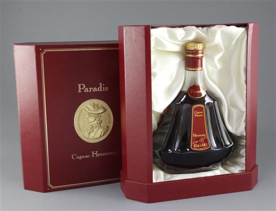 One bottle of Paradis Cognac Hennessy, 70cl, 40% volume, in original fitted box.